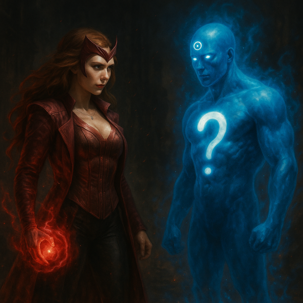 Scarlet Witch (Marvel Comics) — Doctor Manhattan (Watchmen/DC)