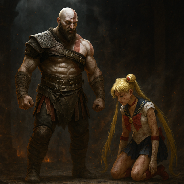 Kratos (God of War) — Sailor Moon (Sailor Moon)